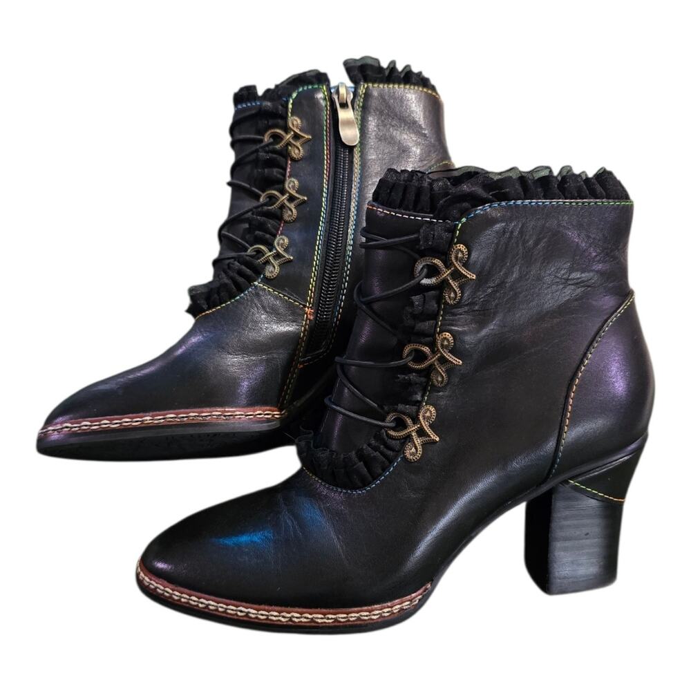 Chelsea Crew Galleria Victorian Booties SZ 37 US Size 6 RenFest Cosplay Boot